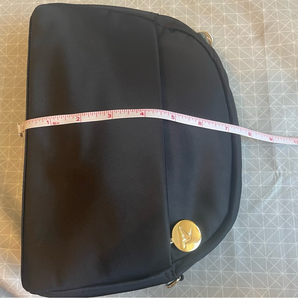 Lo & Sons Nouvelle Crossbody Bag in Black/Gold/Lilac - Picture 8 of 9